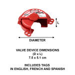 Master Lock S3910 Basınçlı Gaz Vanası Kilitleme Aparatı